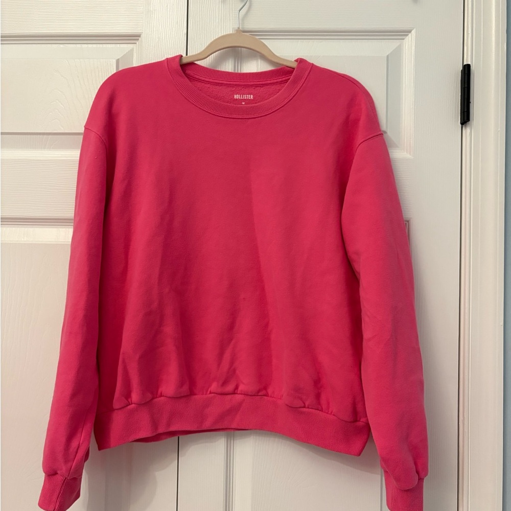 Hollister Vibrant Pink Crew Neck Sweater